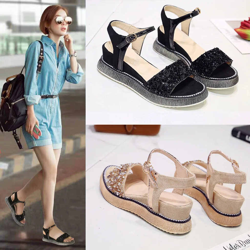 

Summer zapatos mujer 2019 Platform Sandals Casual Shoes Female Summer Wedge With Thick-Soled Platform Shoes buty damskie %50