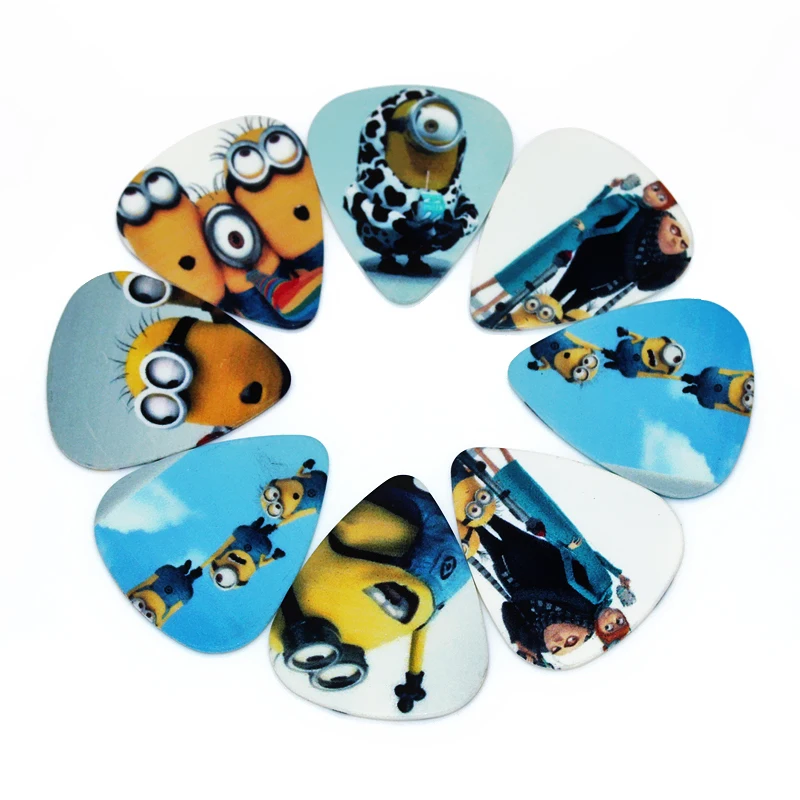 Guitar Picks Accessories 10pcs 0.71mm Bass Guitar Pick Two Side Earrings DIY Design For Ukulele Base