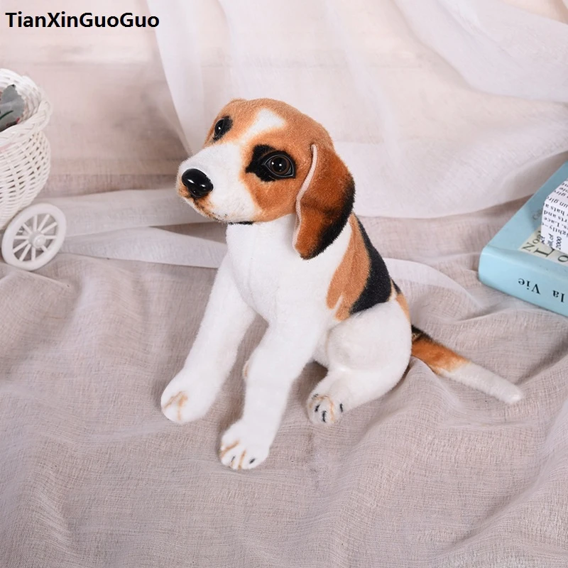 シミュレーション犬約30センチしゃがんビーグル犬ぬいぐるみソフト人形赤ちゃんのおもちゃ誕生日ギフトs0422 Birthday Gift Plush Toystoy Soft Aliexpress