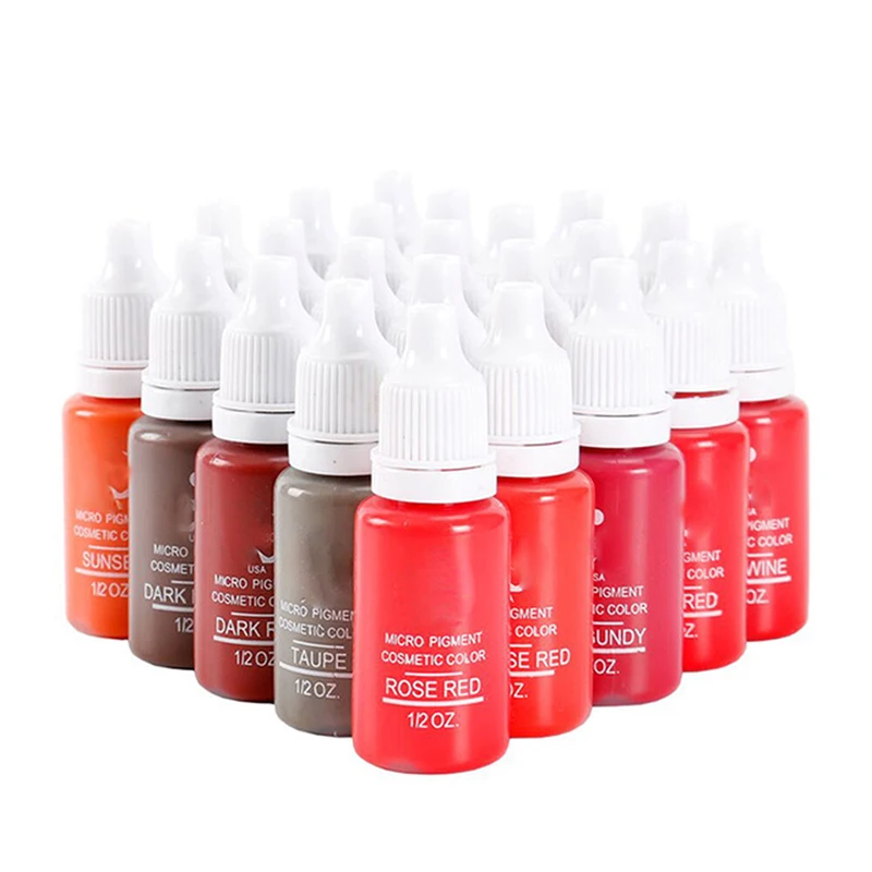 

23 Color Permanent Makeup Eyebrow Inks Lips Eye Line Tattoo Color Microblading Pigment Eyebrow Tattoo Color Inks