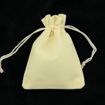 

100pcs/lot Beige Velvet Bag 9*12cm Small Jewelry Pouches MP3/Watch Jewelry Packaging Bag Cute Wedding Gift Bags Free Shipping
