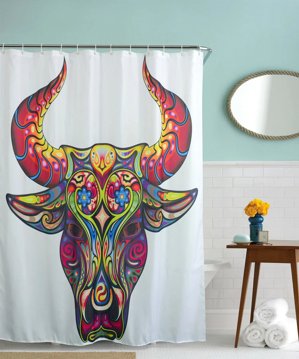 Colorful Animal Shower Curtains Waterproof Polyester Fabric Bath 3D rideau douche cortinas de bano cortina ducha | Дом и сад