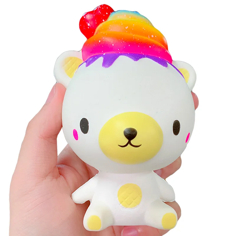 Jumbo красочные Poo Bear Squeeze Игрушка медленно поднимающаяся мультяшная Кукла Мягкие Ремешки Ароматические снятия стресса забавная игрушка