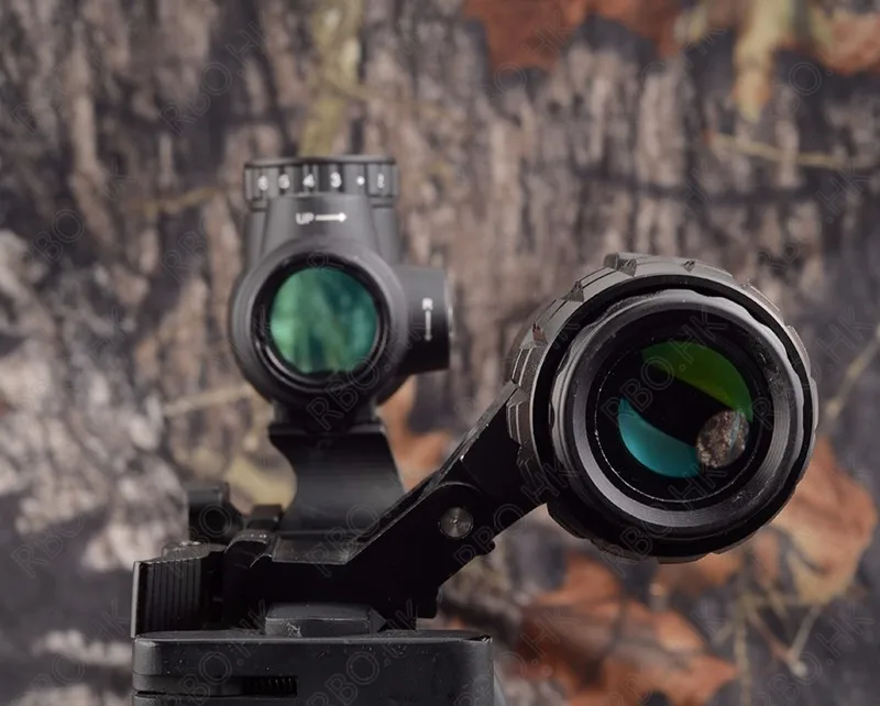 Тактический Совместимость с Red Dot Sight Scope 3x лупа с откидной в сторону Picatinny Weaver Rail Mount M9443