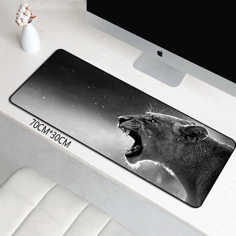 Коврик для мыши FFFAS 70X30cm черно белый нескользящий коврик большого размера на