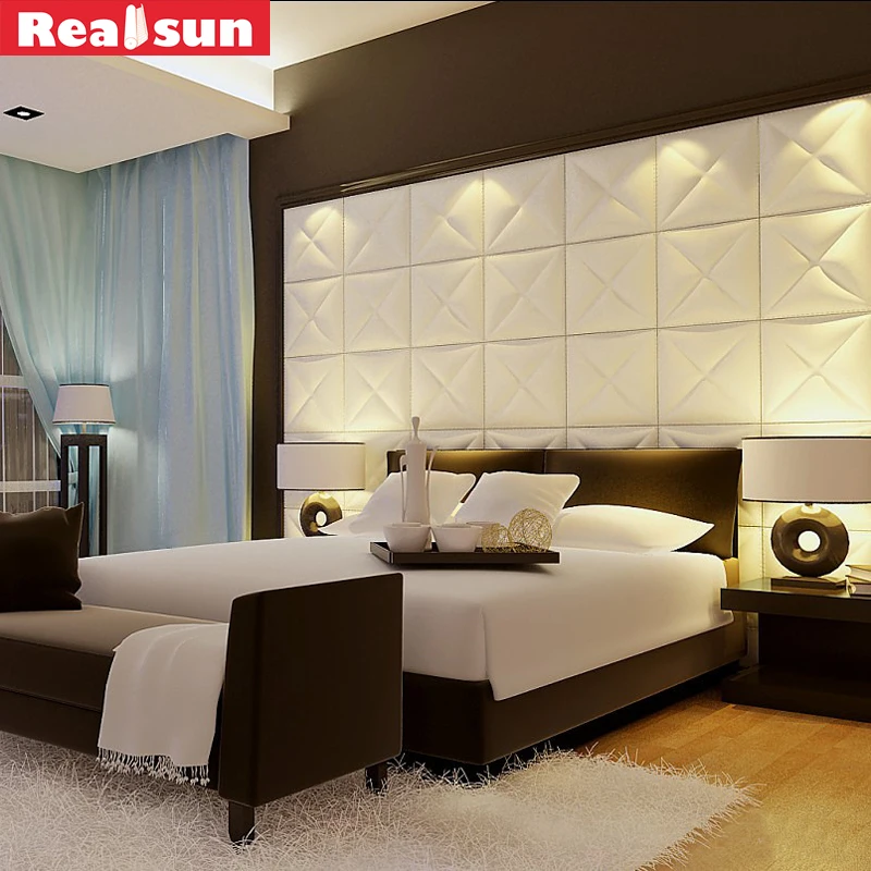 Home Decor 3D Wall Stickers Removable Anti-collision Advanced Leather Panel Kitchen Bedroom large Wall Sticker Home Decoration Home Decor 3D Wall Stickers Removable Anti-collision Advanced Leather Panel Kitchen Bedroom large Wall Sticker Home Decoration
