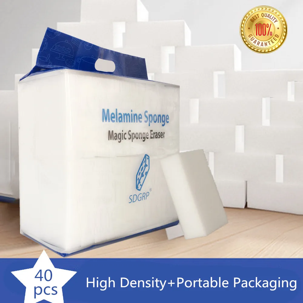 Melamine sponge for Washing dish\office\kitchen\bathroom cleaner,High density Nona Magic sponge Eraser with package(40pcs)/SDGRP