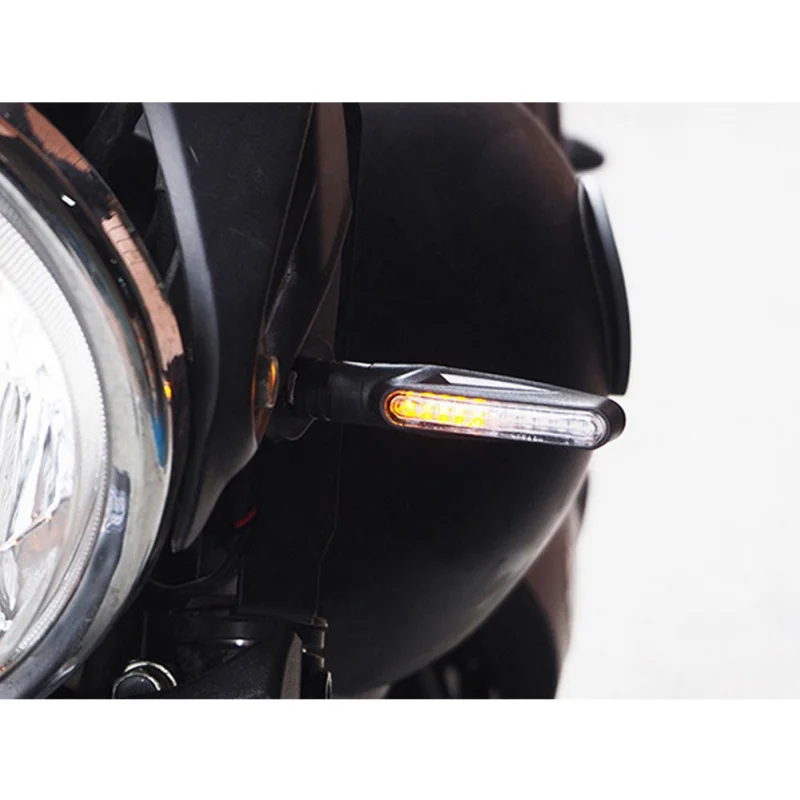 

2019 2PCS Motorcycle Turn Signals Light Flowing Water Blinker Lamp Motorbike Indicator Tail Flasher Motorcycle Led Light