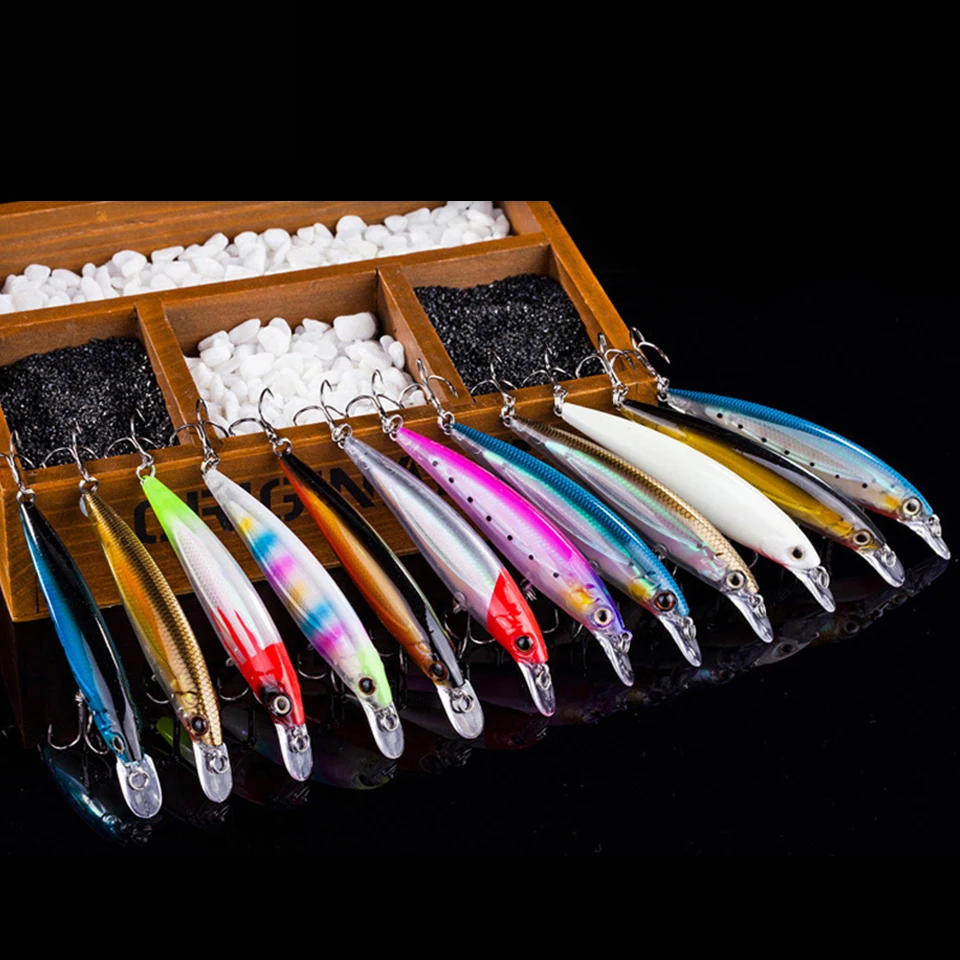 1 шт. Рыболовная Приманка Minnow лазерный жесткая искусственная приманка 3D глаза на