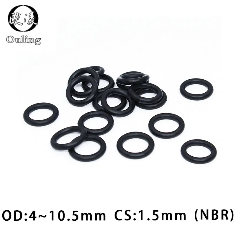 50 Stück Schwarz 5 x 3 x 1mm Gummi Öldichtung Ring Dichtring O-Ring Dichtung 
