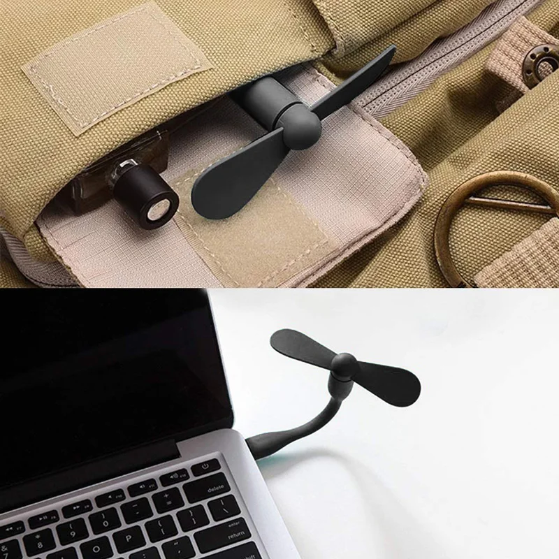 Мини вентилятор USB креативный гибкий портативный охлаждающий для ноутбука