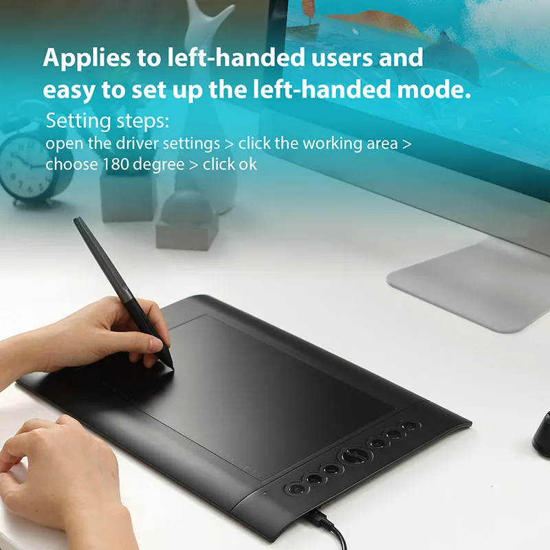 Графический планшет HUION H610 PRO V2 профессиональный цифровой для рисования с не