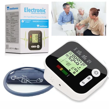 

1pc Digital Lcd Upper Arm Blood Pressure Monitor Heart Beat Meter Machine Tonometer for Measuring Automatic Home Health Care
