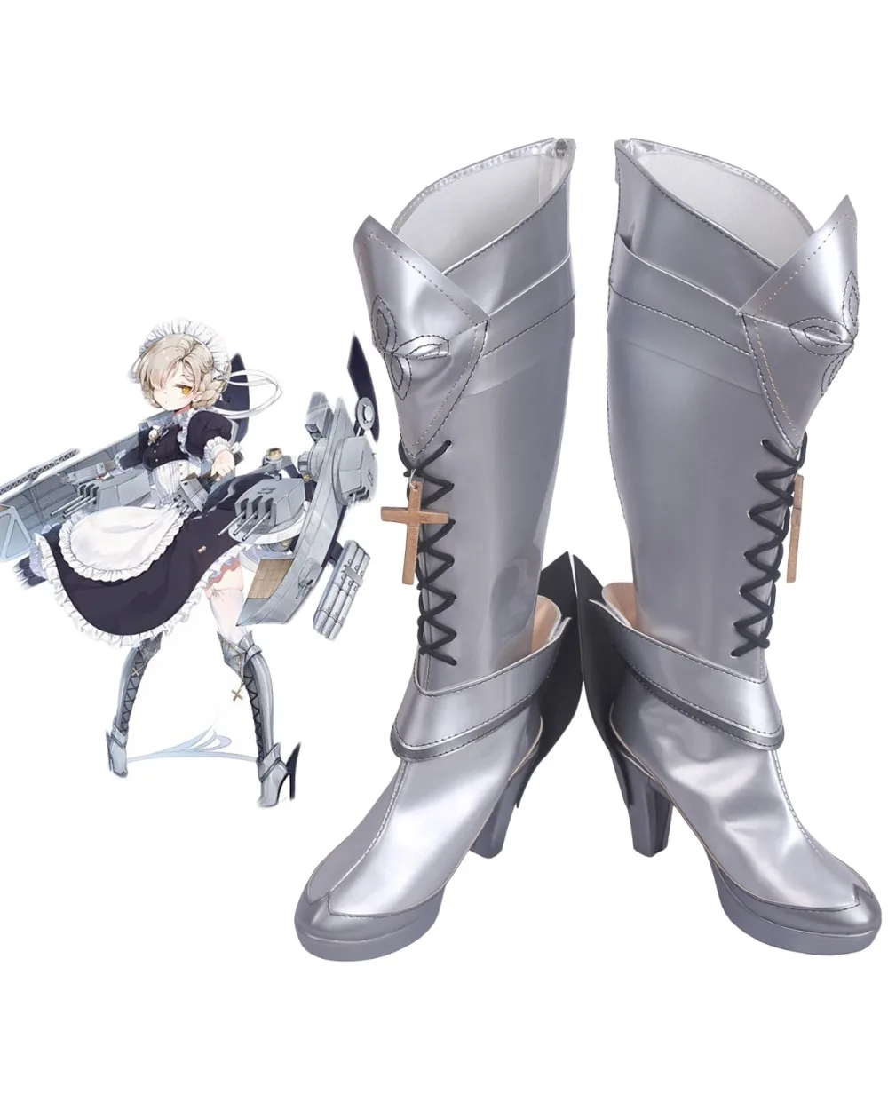 

Azur Lane HMS Sheffied Cosplay Boots Shoes Custom Made Any Size