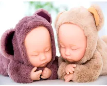 38CM Reborn Baby Rabbit Bear Plush Doll font b Toys b font For Children Silicone Reborn