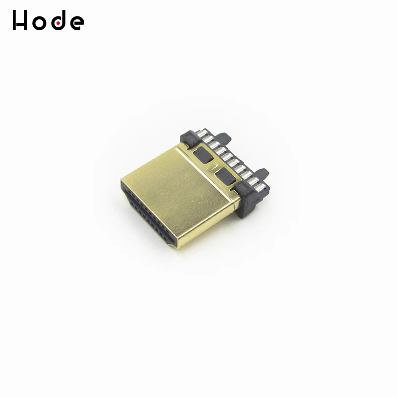 2 шт. HDMI мужской золотой пластины 19Pin штекер провода припоя DIY разъемы