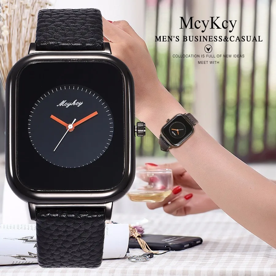 

McyKcy Women Watch Top Brand Luxury Fashion Casual Quartz Watch For Women Leather Strap Dress Wristwatches Relogio Feminino