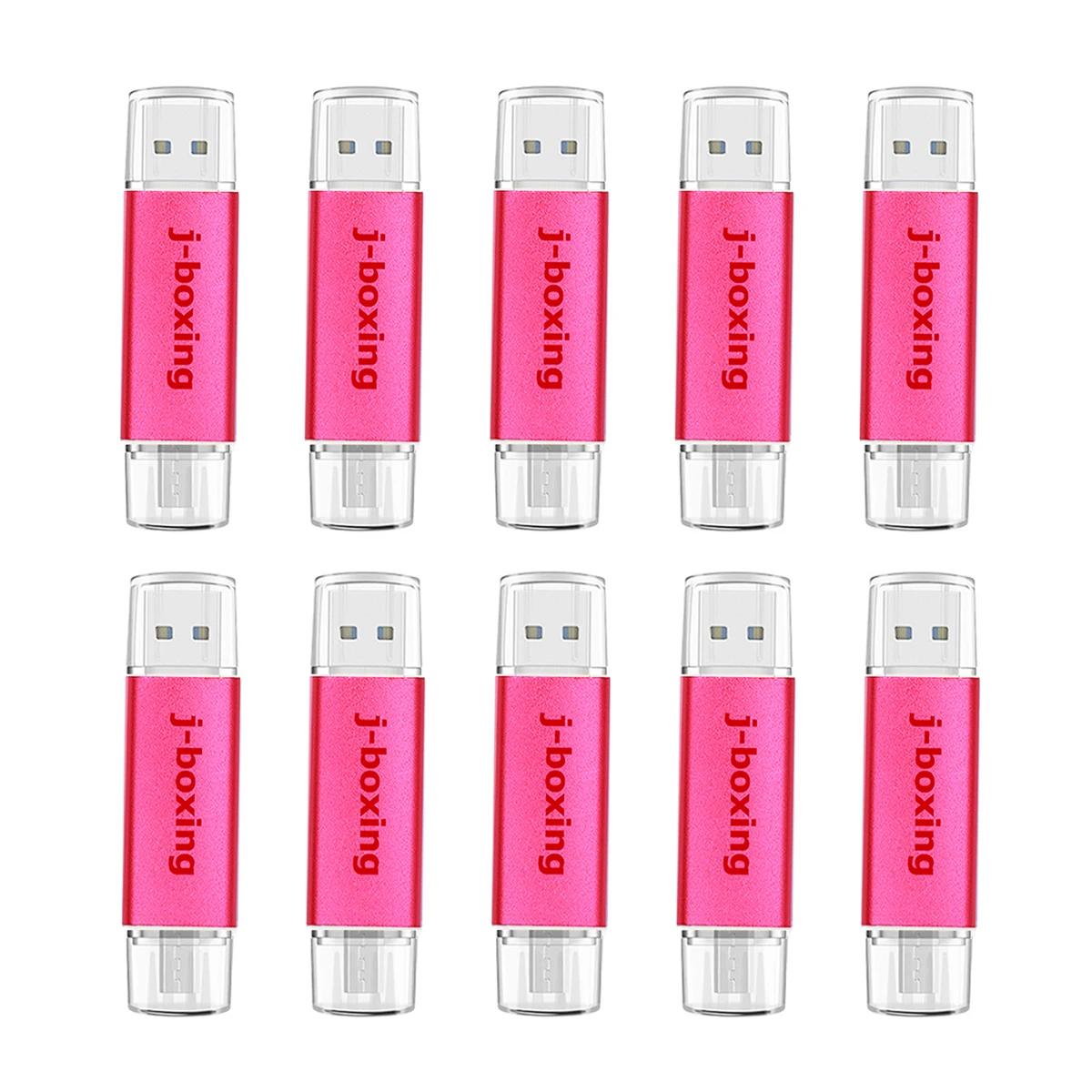 

J-boxing 10PCS OTG USB Stick 2 in 1 Pen Drive High Speed 128GB 64GB USB Flash Drive 32GB 16GB Pendrive for Huawei Samsung Laptop