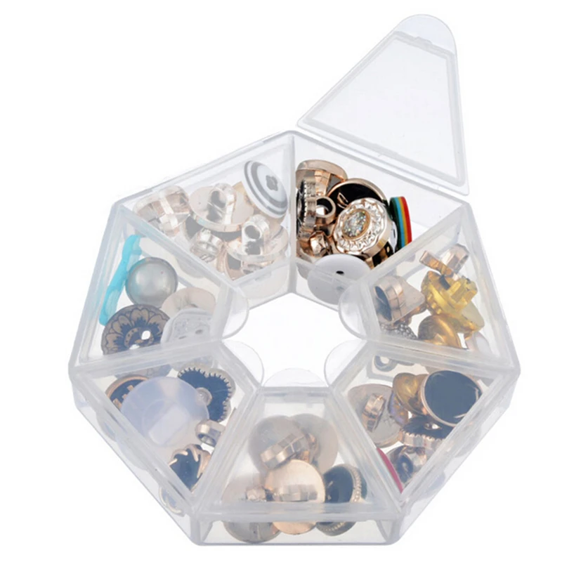 Mini Clear 7 Slots Pill Jewelry Case Storage Box Vitamin Medicine Container | Дом и сад