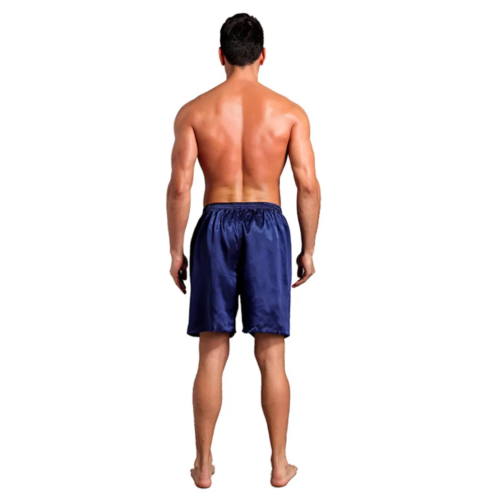 Summer short shorts men underwear Loose Satin Silk Pyjama Homme Sleep Bottoms Soft Boxer Pajama Nightwear Underpants satin pajamas