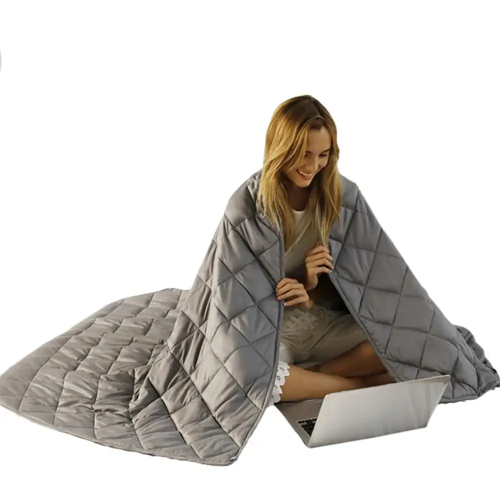 Четыре размера хлопок тяжелое одеяло для декомпрессия для взрослых тяжести одеяло s сна помощи давление взвешенный Стёганое одеяло