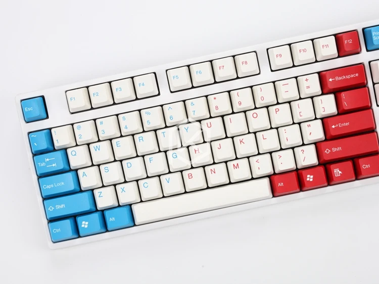 Taihao Abs Double Shot Keycaps For Diy Gaming Mechanical Keyboard Color Of Captain America Red Blue White