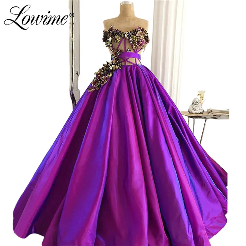 2019 New Arrival Reflective Dress Prom Dresses Arabic Applique Evening Formal Gowns Purple Vestido De Festa Dubai | Свадьбы и