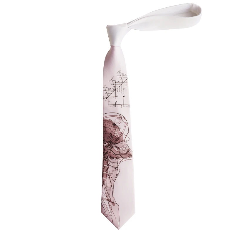 

as a gift fashion white pattern Creative tie for party box packing 1pc