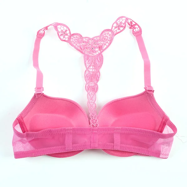 Women Sexy Front Closure Smooth Lace Racerback Push Up Cotton Bras