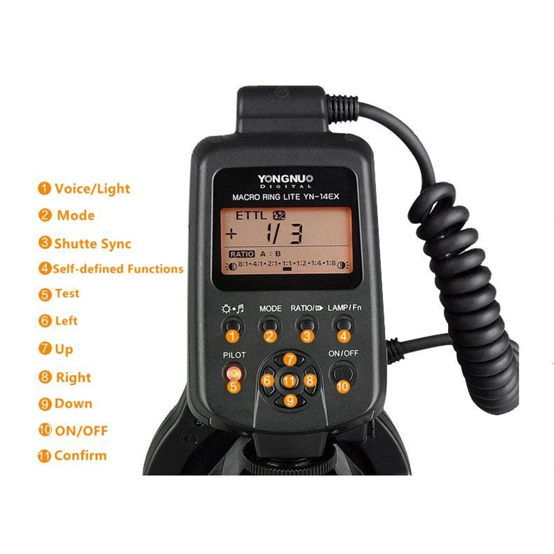 Светодиодная лампа для видеосъемки YONGNUO YN14EX E TTL макро кольцо Flash Speedlite Canon 5Ds 5Dsr 760D 5D