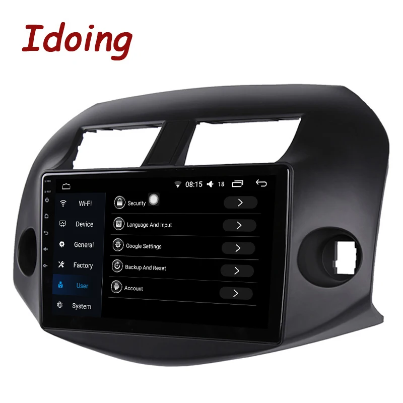 Excellent Idoing 10.2"4G+64G 2.5D IPS Octa Core 1 Din Car Radio Android 8.0 Multimedia Player Fit Toyota RAV 4 2007-2011 GPS Navigation 3G 33