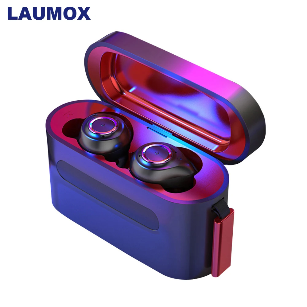

LAUMOX Q8 TWS Wireless Bluetooth Headphones 5.0 Hi-Fi IPX5 Waterproof Noise Reduction Sport Headset Stereo Earbud Bass Earphone