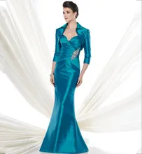 Neue 2016 Abendkleid Mit Jacke Falten Robe De Soiree lange Formale Kleider Für Hochzeit Promi Guest Kleid Plus größe