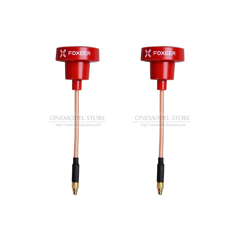 1 шт. или 2 шт. FOXEER Pagoda PRO 5,8G SMA/RP-SMA/UFL/MMCX антенна RHCP FPV для гоночного дрона радиоуправляемая модель совместима с ClearTX - Цвет: MMCX Red 59mm 2PCS