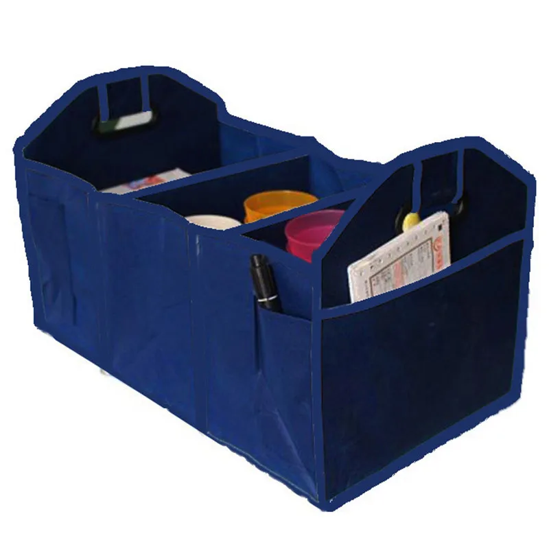 

Car Storage box 3 Compartment Car Trunk Collapsible Storage Basket Organizer dropship NOV14