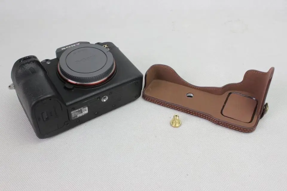 Чехол для камеры из натуральной кожи полукорпус Sony A7III A7R3 A7RIII A7R Mark 3 A7RM3 A9 с