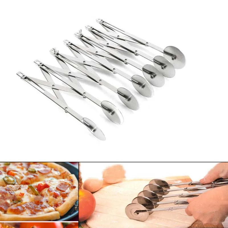 

Newly Multifunction Stainless Steel Dough Divider Multi Wheel Cutter Roller Pasta Pizza Peeler Baking Tool