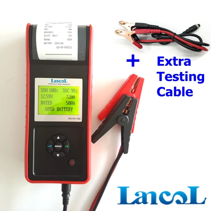 Lancol 12V Car Battery Load Tester with printer MICRO 568/ Digital