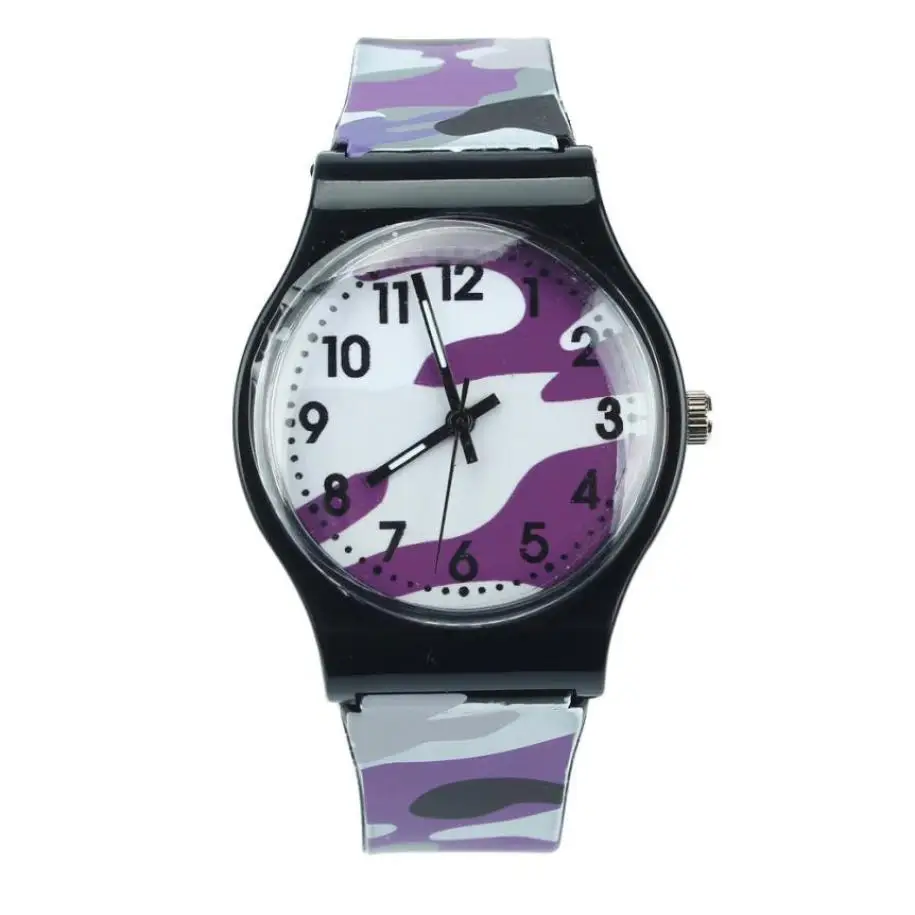 Timezone#501 новые модные камуфляжные детские часы кварцевые наручные часы для девочек и мальчиков синие часы reloj mujer Часы