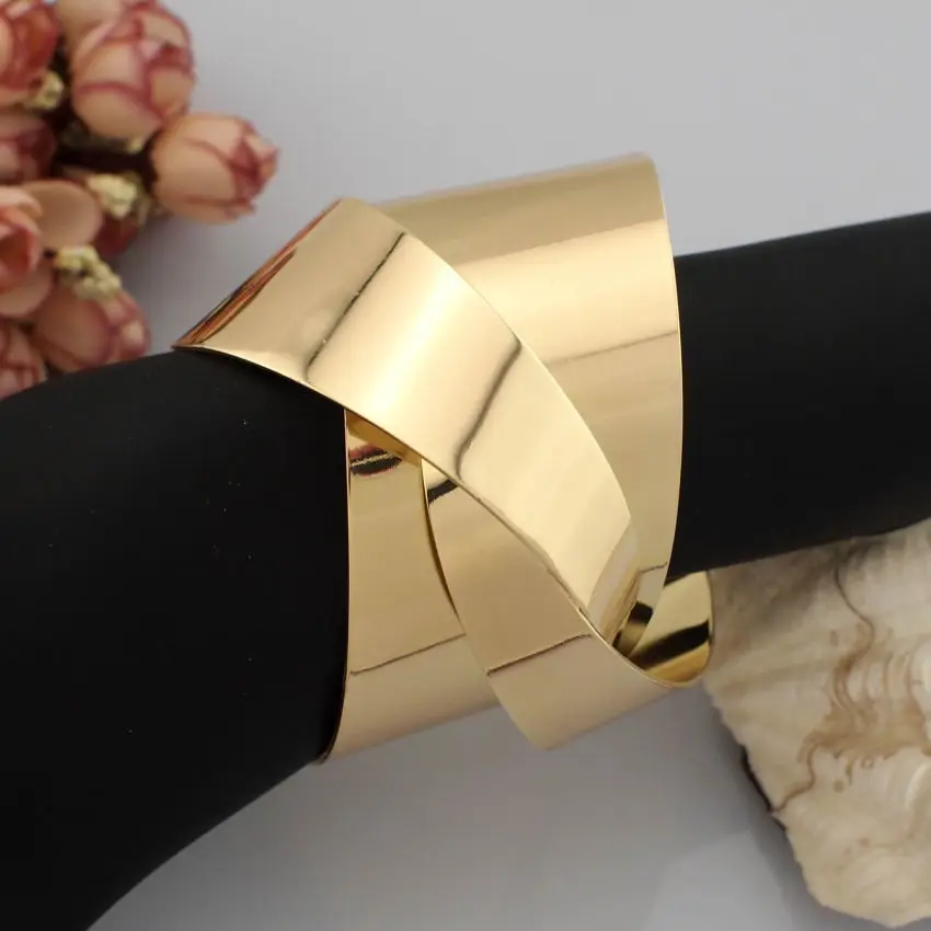 MANILAI Unique Design Warp Surface Alloy Opened Cuff Bangles Bracelets For Women Fashion Statement Jewelry Cuff Bracelet BL113 bangle bracelet