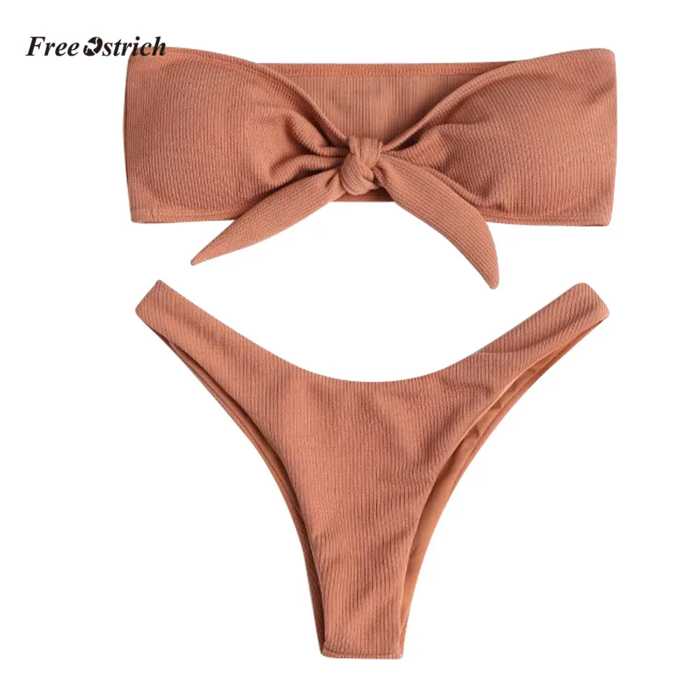 

Free Ostrich Clothes underwear Women's Sexy Solid Push Up underwear Fashion seawear bodyco Bathing Suit suitming suit for women