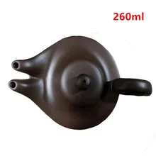 Фиолетовый глины Чай горшок Китайский Исин Керамика Чай горшок Посуда для напитков кунг-фу Инструменты двойной рот Zisha Чай горшок 260 мл чай Церемония подарок