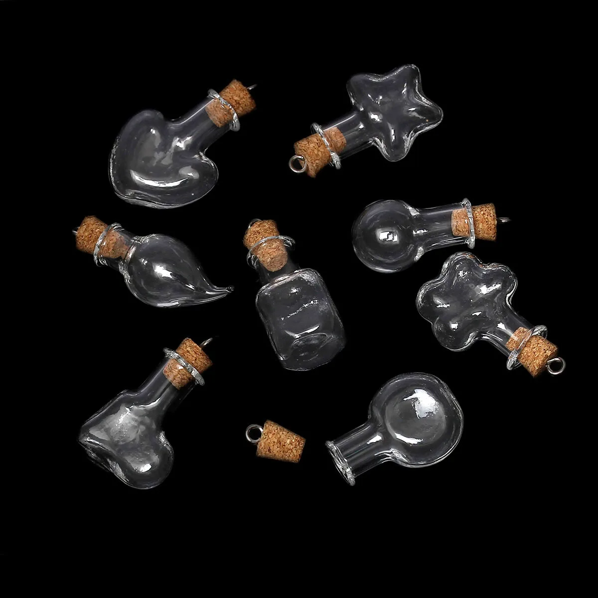 

Glass Bottles Storage Containers Cork Stoppers Vial Potion At Random (Usable Space:1ml-2ml)3x1.4cm-2.3x1.5cm,5 PCs 2015 new