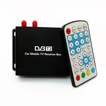Totalmente SD/HD 1080 P DVB-T2 Móvel de Alta Velocidade Do Carro TV Digital tuner Tuner Receiver BOX Para A Rússia com a mobilidade & active antena