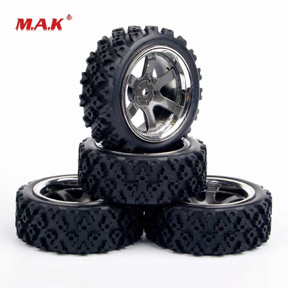 

1/10 Scale Rally Tires and Wheel Rim with 3mm Offset and 12mm Hex fit HPI HSP RC Off Road Racing Car Accessories