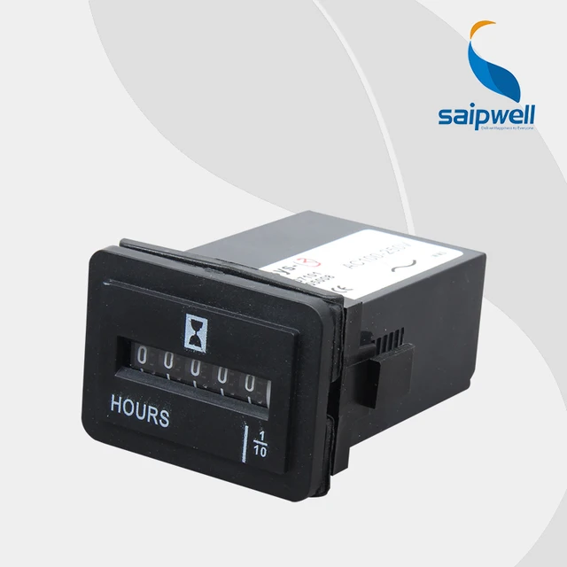 saipwell 6 digits ac100 250v dc10 80v engine working hour totalizer