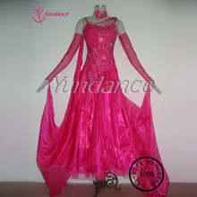 Новые розовые Бальные танцевальные платья для бальных танцев вальс B-11156