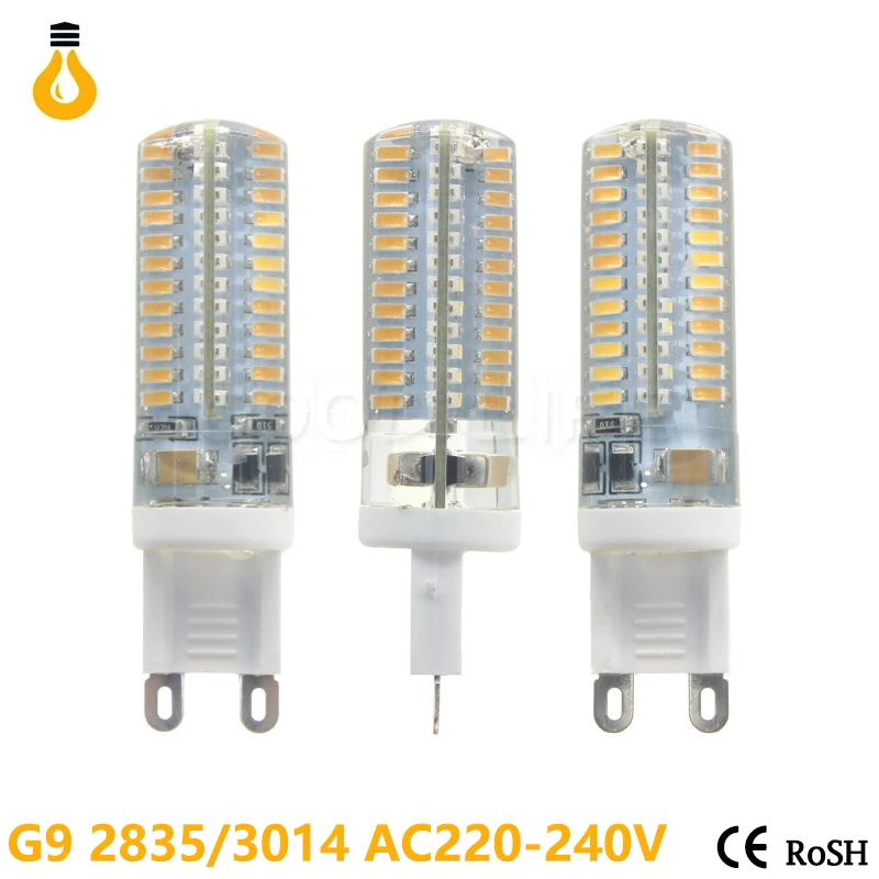 1 шт. G4 G9 LED 7 Вт 9 10 12 кукурузная лампа SMD3014 2835 супер яркая замена 100 галогенная