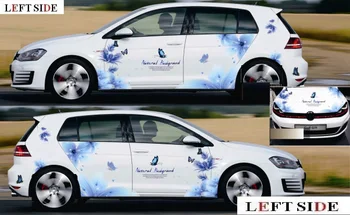 

LEFT SIDE Car Stickers 3D Customizable Flower Car Styling Accessories Vinyl Sticker Waterproof Protective Film