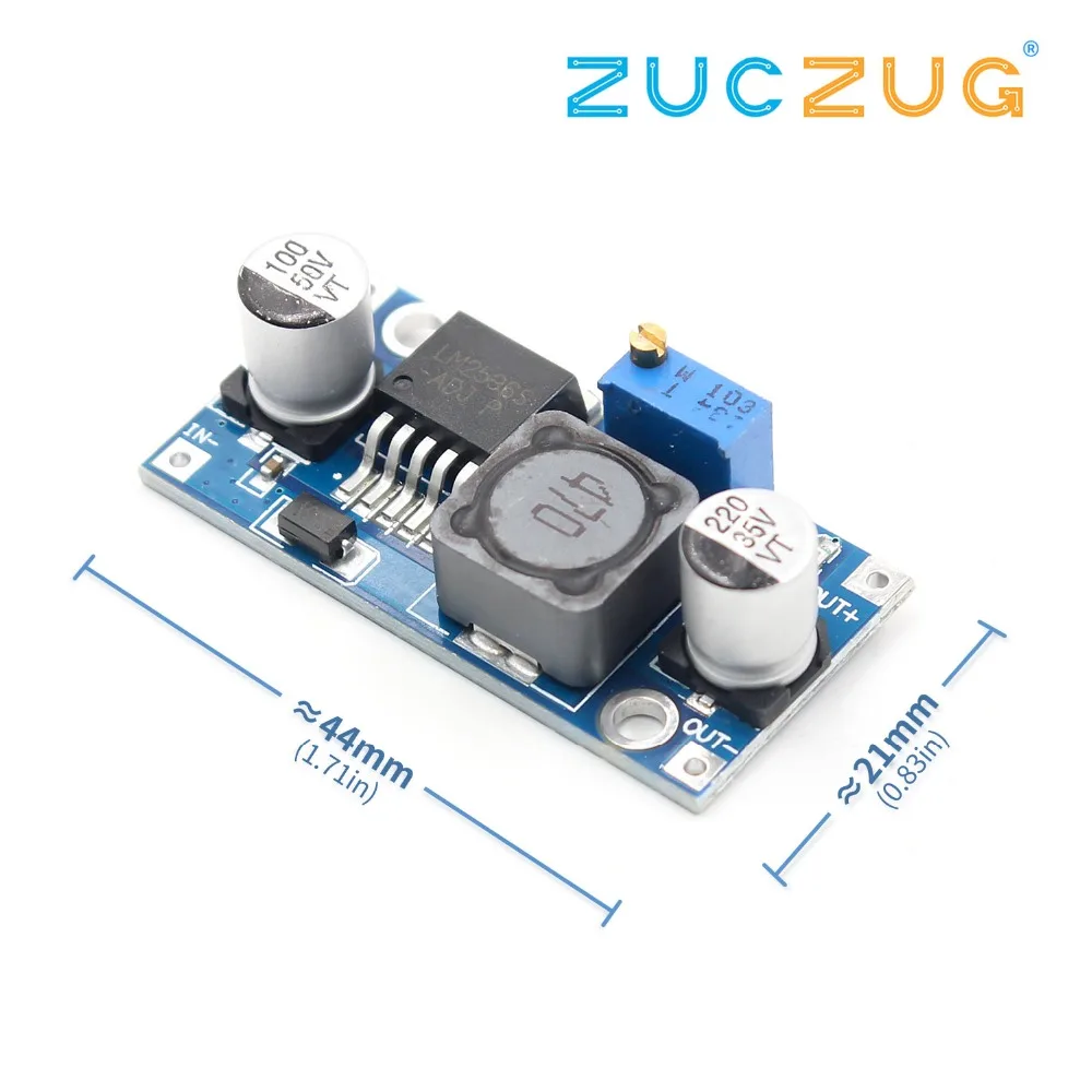 

1Pcs lm2596 LM2596S DC-DC 3-40V adjustable step-down power Supply module Voltage regulator 3A